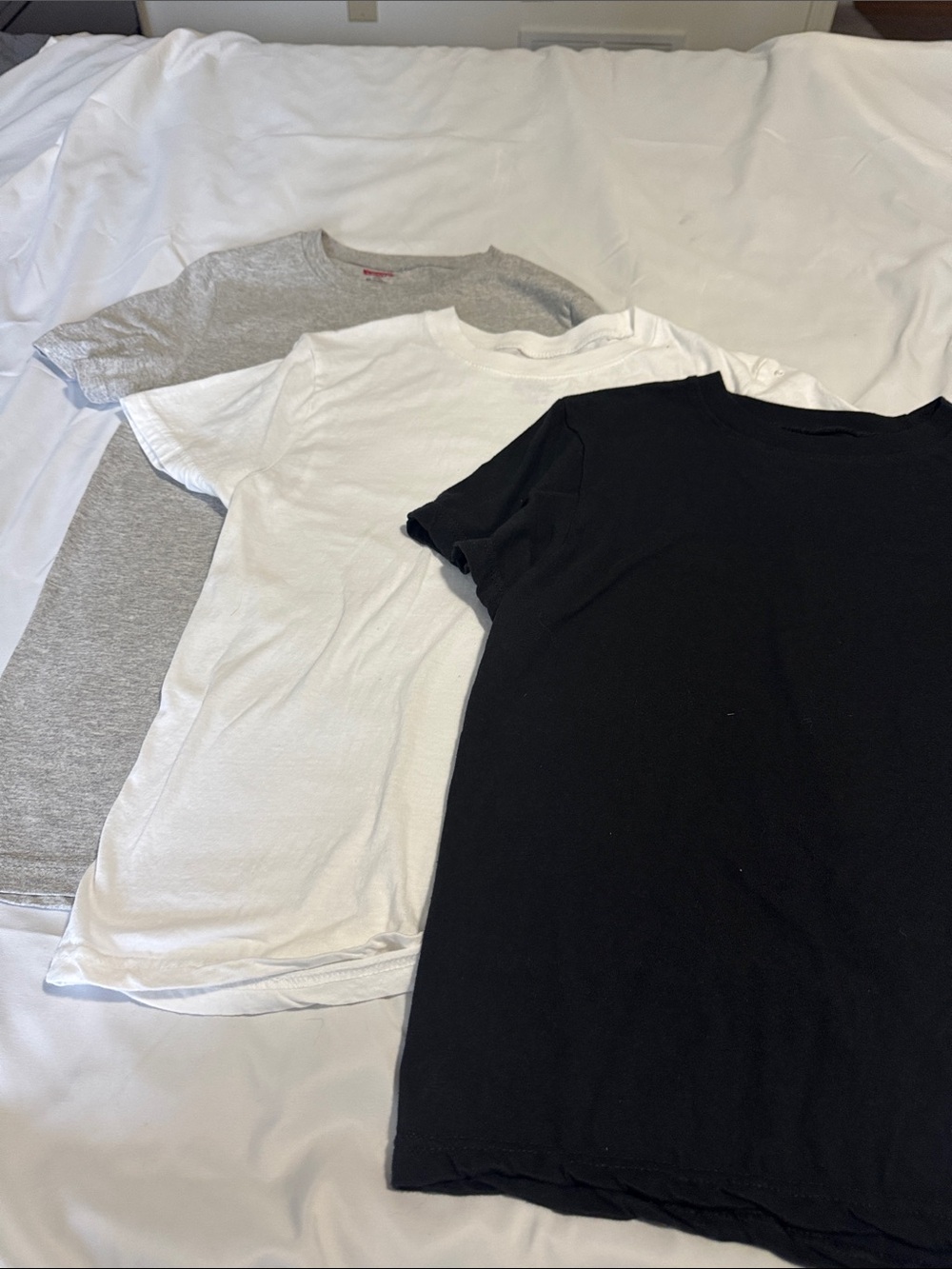 Levi's Short Sleeve Crewneck Tee 3 Pack - Black, White & Gray
